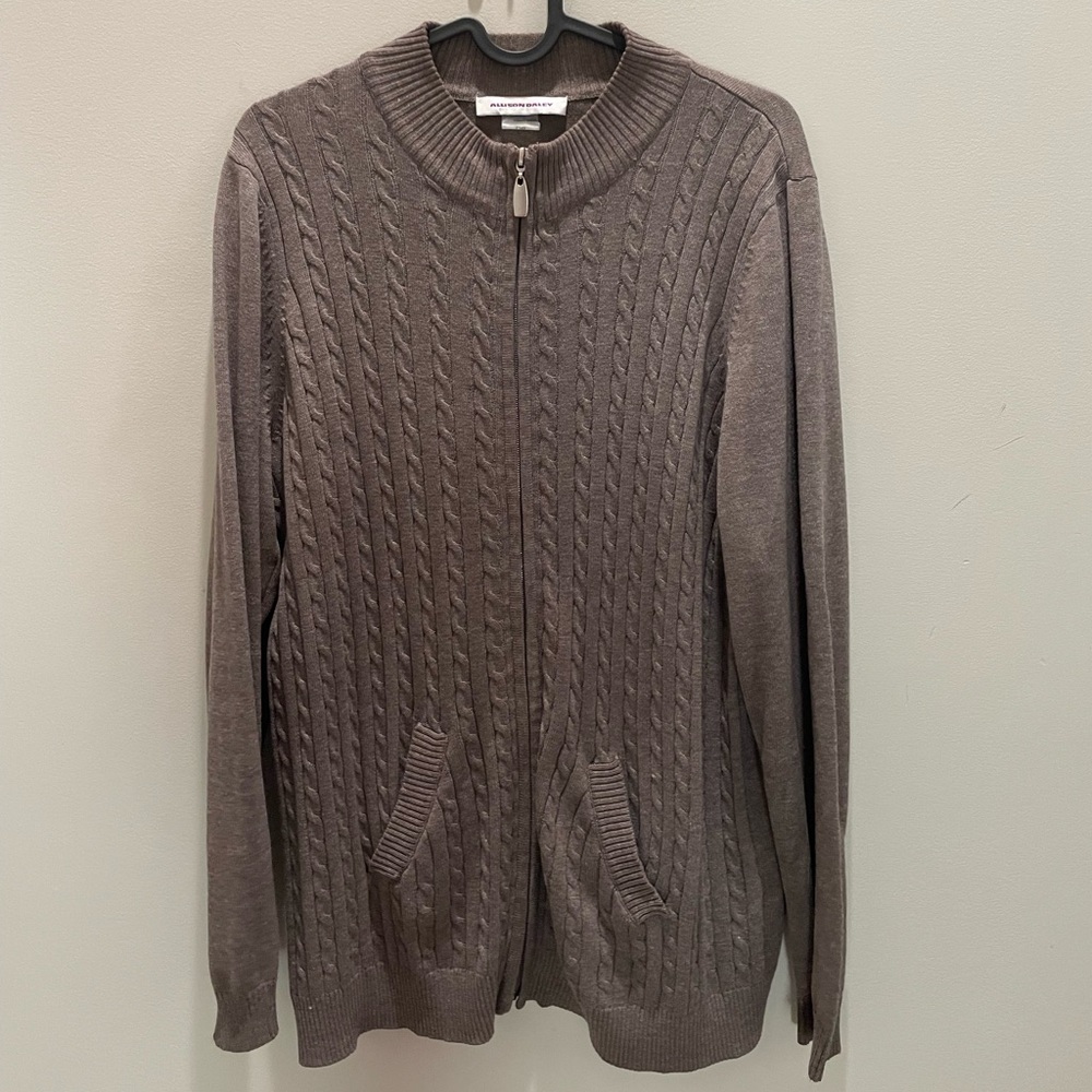 Allison Daley zip up sweater size large women’s